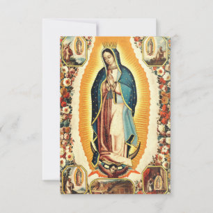 Remerciements Carte Sainte de Notre-Dame de Guadalupe   Ave Mari