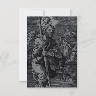 Remerciements Carte Sainte de Saint Christophe de Dürer tourné v