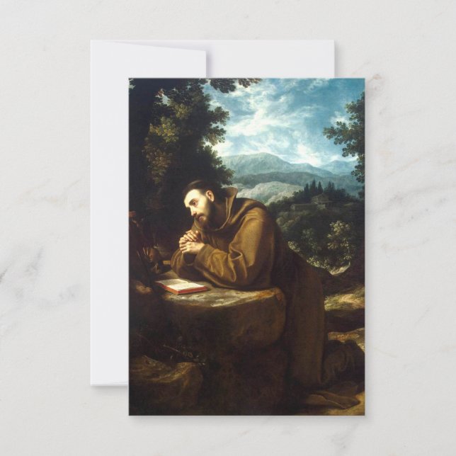 Remerciements Carte Sainte de Saint François d'Assise (Devant)