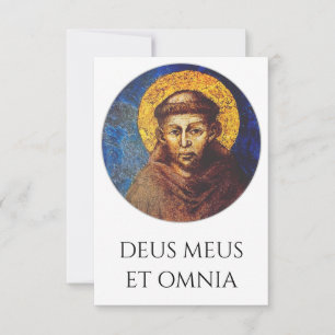 Remerciements Carte Sainte de Saint François d'Assise Pater No