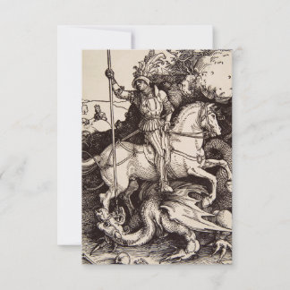Remerciements Carte Sainte de Saint Georges et le Dragon de Düre