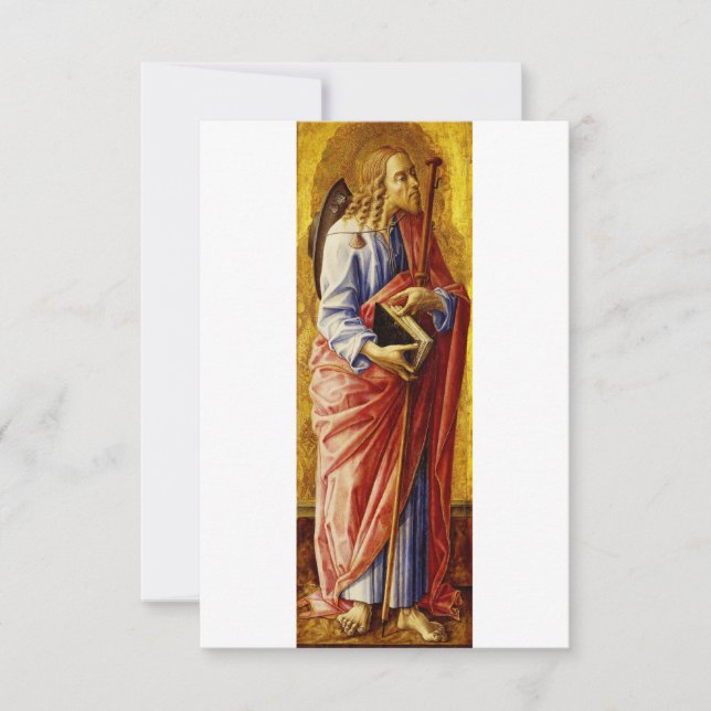 Remerciements Carte Sainte de Saint Jacques le Majeur Crivelli (Devant)