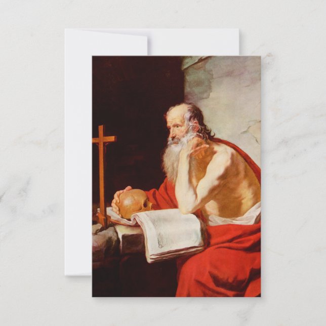 Remerciements Carte Sainte de Saint Jérôme Ermite de la Parole (Devant)