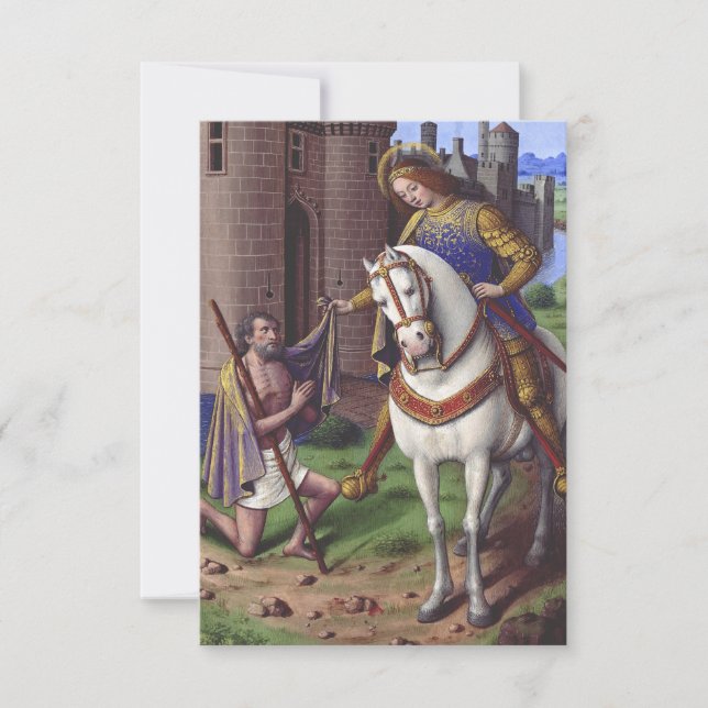 Remerciements Carte Sainte de Saint Martin et du Mendiant  (Devant)