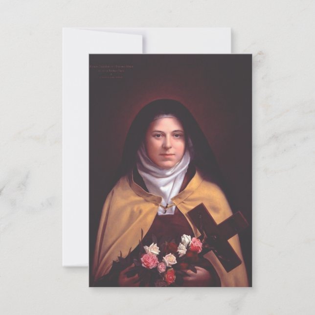Remerciements Carte Sainte Thérèse de Lisieux (Devant)
