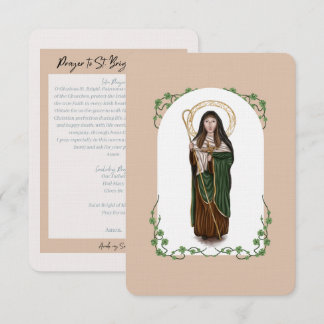 Remerciements Carte St Brigid de Kildare Novena