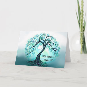 Remerciements Carte Sympathie de l'Arbre Bleu de Vie