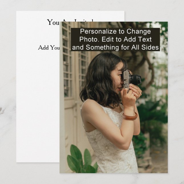 Remerciements Carte texte de l'invitation à l'événement d'annive (Devant / Derrière)