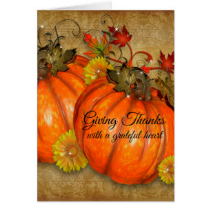 Remerciements Carte Thanksgiving
