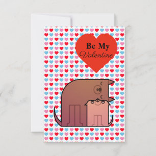Remerciements Carte Valentine Coeur Et Couple De Chien