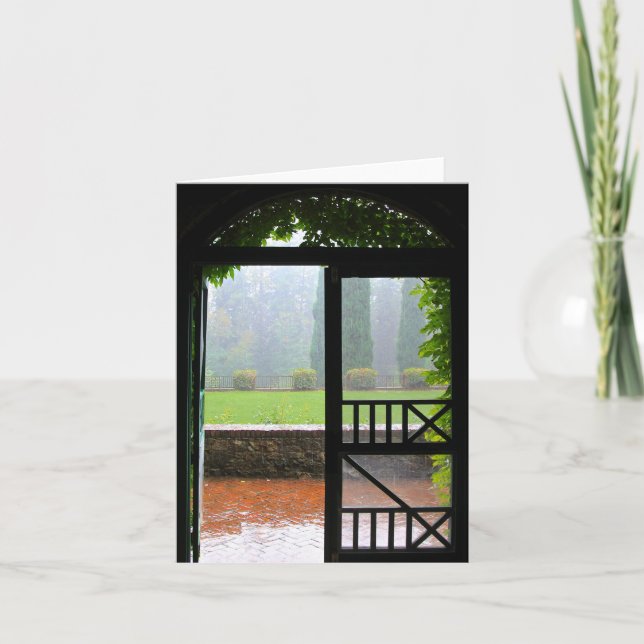Remerciements Carte vierge, porte de pluie (Devant)