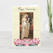 Carte vintage de style victorien Mariage Anniversa