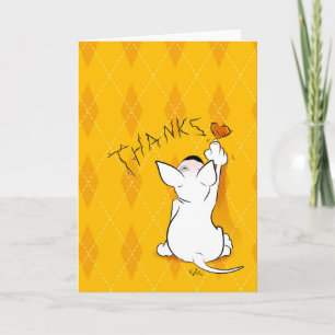 Remerciements Cartoon Bull Terrier "Merci !" Carte de vœux