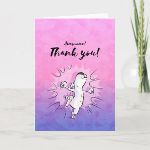 Remerciements Cartoon Bull Terrier "Merci !" Carte de vœux
