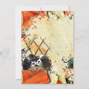 Remerciements Cavalier King Charles Spaniel Flat Carte de remerc