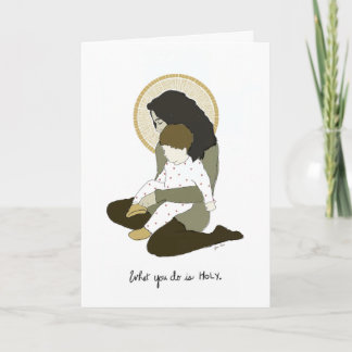 Remerciements Ce que tu fais est sacré - Carte de vœux pour la m