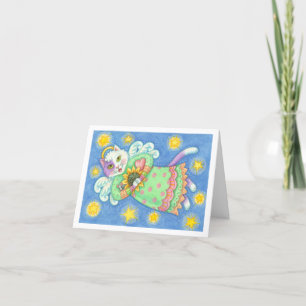 REMERCIEMENTS CHAT ANGEL & CHOSES PRÉFÉRÉES CARTE DE REMARQUE *M