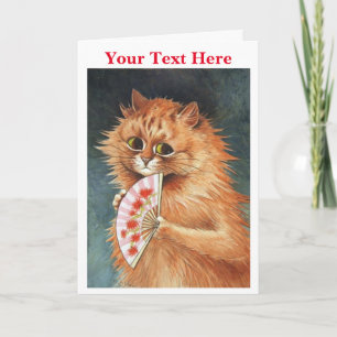 Remerciements Chat de gingembre - Louis Wain Carte de remercieme