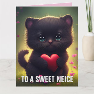 REMERCIEMENTS CHAT SWEET NEICE CARTE DE SALUT D'ANNIVERSAIRE