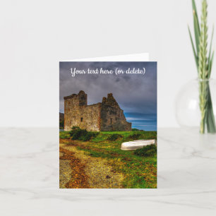 Remerciements Château de Lochranza, carte de vœux de l'île d'Arr