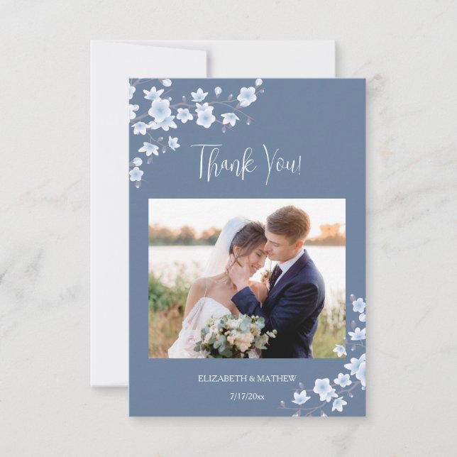 Remerciements Cherry Blossom Mariage photo Carte de remerciement (Devant)