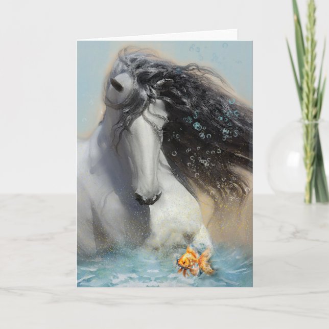 Remerciements Cheval Blanc - Carte de voeux (Devant)