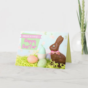 Remerciements Chocolat Bunny Joyeux Carte de Pâques