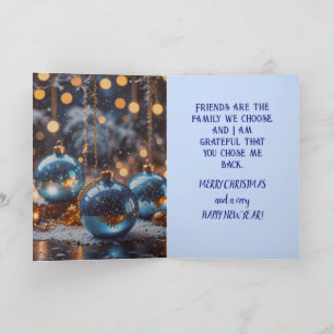 REMERCIEMENTS CHOISI AMIS CARTE DE NOËL