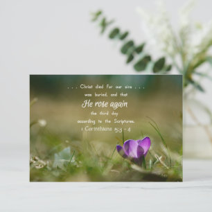 Remerciements Christ Rose de nouveau carte Crocus