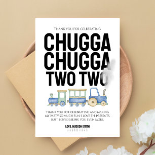 Remerciements Chugga Chugga Two Two Carte de remerciement pour