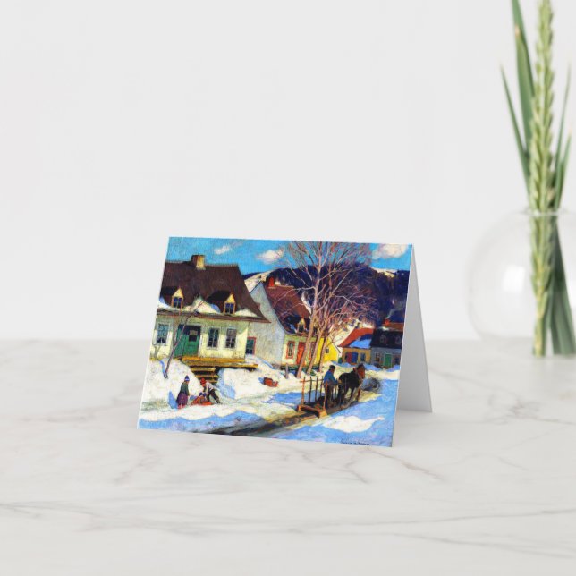 Remerciements Clarence Gagnon - Carte de voeux de village du Qué (Devant)