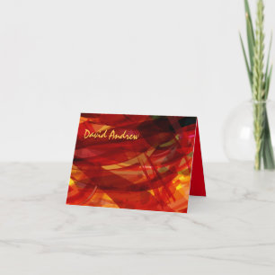 Remerciements Couleur rouge Bat Bar Mitzvah Carte de remerciemen