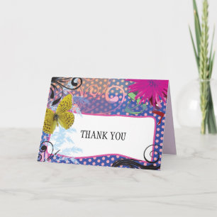 Remerciements CRAZY COLLAGE Bat Bar Mitzvah Carte de remerciemen