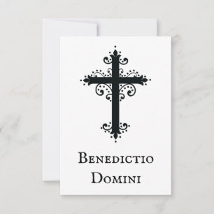 Remerciements Croix de Foi Ornementale Carte Sainte Pater Nost