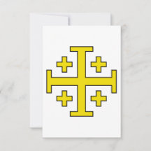 Croix de Jérusalem Carte Sainte