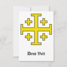 Croix de Jérusalem Carte Sainte