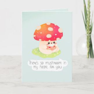 Remerciements Cute kawaii jeu de champignons amour carte de voeu