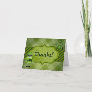 Remerciements Cute Leprechauns et Clochers Carte de remerciement