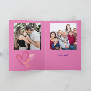 Remerciements Cute unicorn photo de famille 2e carte d'anniversa