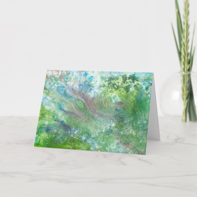 Remerciements Danse dans les flocons de neige Carte de voeux par (Devant)