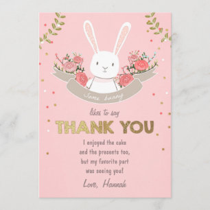 Remerciements De l'or de rose de fille d'anniversaire de carte