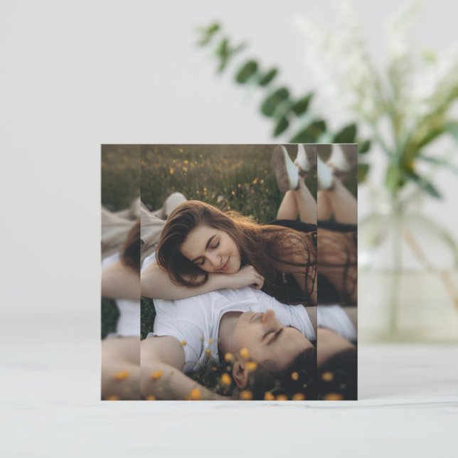 Remerciements de mariage floraux à l'aquarelle ble (Debout devant)