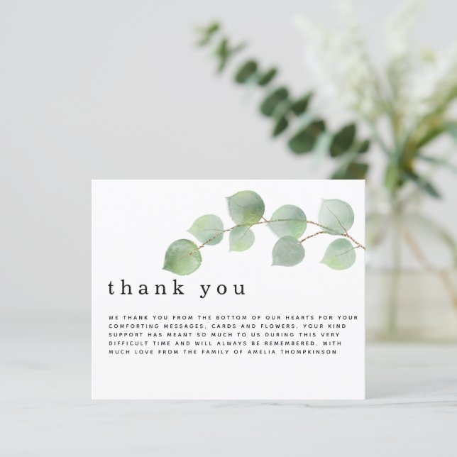 Remerciements de sympathie pour des funérailles éu (Debout devant)