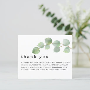 Remerciements de sympathie pour des funérailles éu