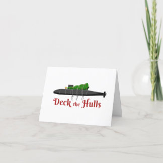 Remerciements Deck the Hulls - Carte d'arbre de Noël
