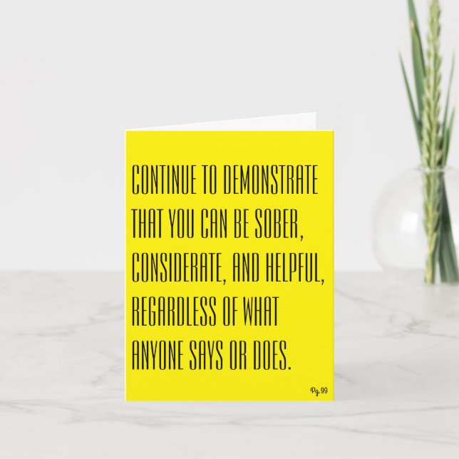 Remerciements Démonstration - Carte de note (Devant)