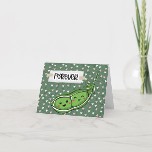 Remerciements Deux petits pois dans un Pod blanc carte de la Sai