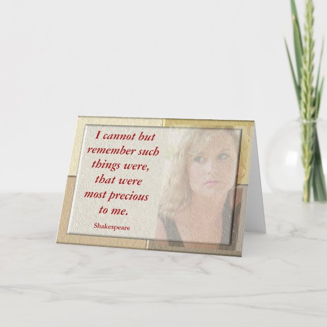 Remerciements Devis Shakespeare - Carte de voeux (Devant)
