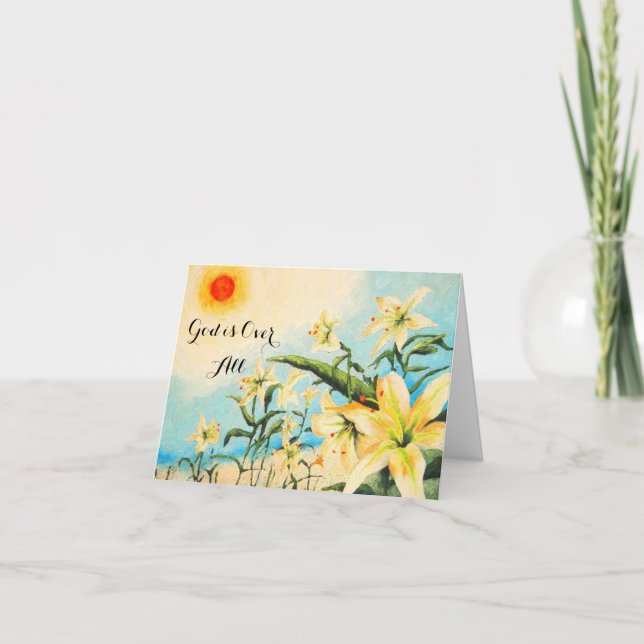 Remerciements Dieu est fini toute l'Art original Lilly carte de  (Devant)