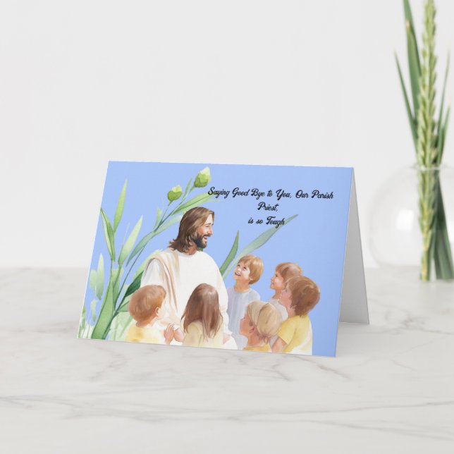 Remerciements Dire bon au prêtre de la paroisse Carte (Devant)